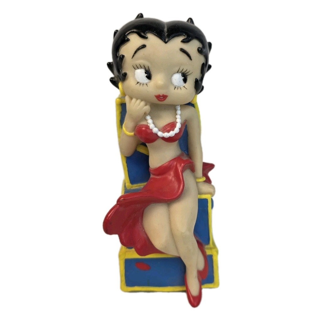 1990's Betty Boop On Suitcases 6.25" Plastic Bank Las Vegas Hollywood MGM